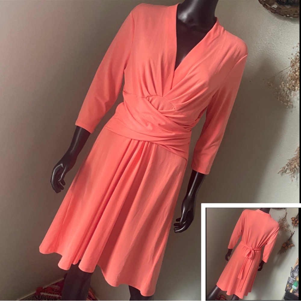 ANTONIO MELANI Vibrant Coral Dress - Picture 1 of 13